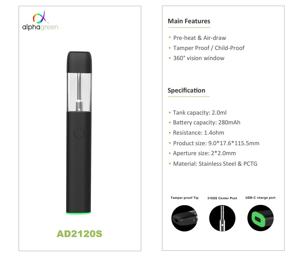 Wstępnie podgrzej pióro Vape Air Draw